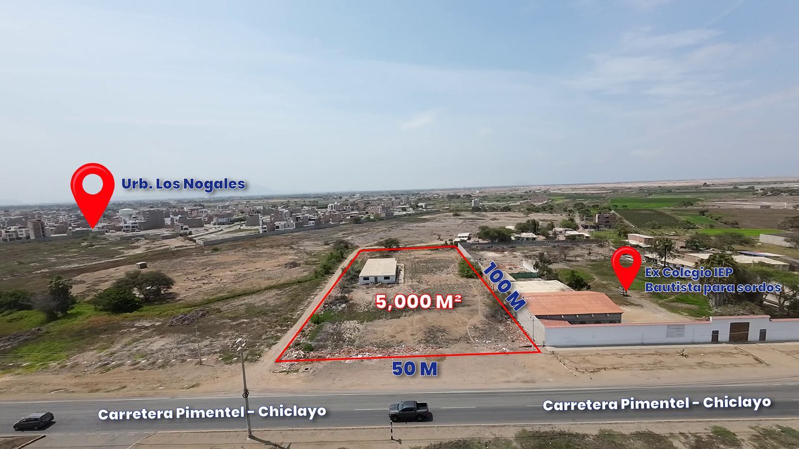 VENTA DE AMPLIO TERRENO DE 5000 M2 EN CARRETERA PIMENTEL